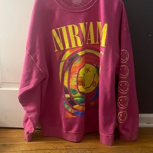 Pink nirvana sweatshirt from urban outfitters
